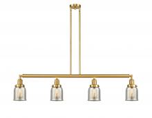  214-SG-G58 - Bell - 4 Light - 50 inch - Satin Gold - Stem Hung - Island Light