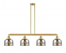  214-SG-G78 - Bell - 4 Light - 53 inch - Satin Gold - Stem Hung - Island Light