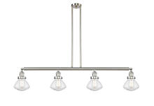  214-SN-G324 - Olean - 4 Light - 51 inch - Brushed Satin Nickel - Stem Hung - Island Light