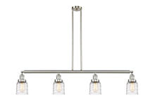  214-SN-G513-LED - Bell - 4 Light - 50 inch - Brushed Satin Nickel - Stem Hung - Island Light