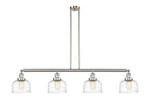  214-SN-G713-LED - Bell - 4 Light - 53 inch - Brushed Satin Nickel - Stem Hung - Island Light