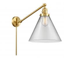  237-SG-G42-L - Cone - 1 Light - 12 inch - Satin Gold - Swing Arm