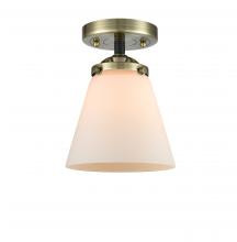  284-1C-BAB-G61 - Cone - 1 Light - 6 inch - Black Antique Brass - Semi-Flush Mount