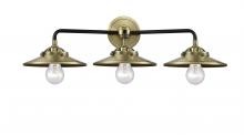 Innovations Lighting 284-3W-BAB-M4-AB-LED - Railroad - 3 Light - 26 inch - Black Antique Brass - Bath Vanity Light