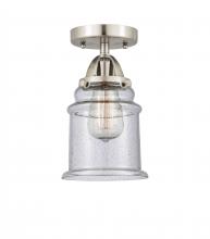  288-1C-SN-G184-LED - Canton - 1 Light - 6 inch - Brushed Satin Nickel - Semi-Flush Mount