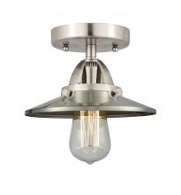  288-1C-SN-M2-SN-LED - Railroad - 1 Light - 8 inch - Brushed Satin Nickel - Semi-Flush Mount