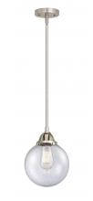  288-1S-SN-G204-8 - Beacon - 1 Light - 8 inch - Brushed Satin Nickel - Cord hung - Mini Pendant