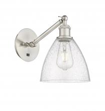  317-1W-SN-GBD-754 - Bristol - 1 Light - 8 inch - Brushed Satin Nickel - Sconce