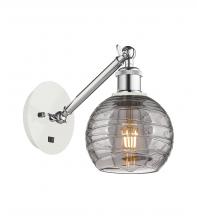  317-1W-WPC-G1213-6SM - Athens Deco Swirl - 1 Light - 6 inch - White Polished Chrome - Sconce