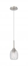  323-1P-SN-G323-5CL - Berkshire - 1 Light - 6 inch - Brushed Satin Nickel - Cord Hung - Pendant