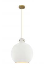  410-1PL-BB-M410-16W - Newton Sphere - 1 Light - 16 inch - Brushed Brass - Cord hung - Pendant