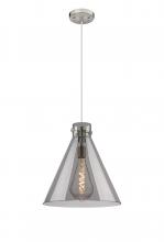  410-1PL-SN-G411-16SM - Newton Cone - 1 Light - 16 inch - Satin Nickel - Cord hung - Pendant