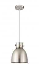  410-1PS-SN-M412-8SN - Newton Sphere - 1 Light - 8 inch - Satin Nickel - Cord hung - Pendant