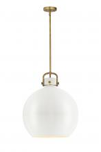  410-1SL-BB-M410-18W - Newton Sphere - 1 Light - 18 inch - Brushed Brass - Pendant