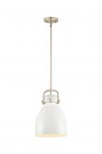  410-1SM-SN-M412-10W - Newton Sphere - 1 Light - 10 inch - Satin Nickel - Mini Pendant