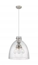  410-3PL-SN-G412-16SDY - Newton Bell - 3 Light - 16 inch - Satin Nickel - Cord hung - Pendant