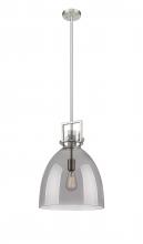  411-1SL-SN-G412-14SM - Newton Bell - 1 Light - 14 inch - Satin Nickel - Pendant