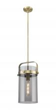  413-1SM-BB-G413-1S-8SM - Pilaster - 1 Light - 8 inch Glass - Brushed Brass - Pendant