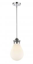  414-1S-PC-G4141-8-LED - Genesis - 1 Light - 8 inch - Polished Chrome - Cord hung - Mini Pendant