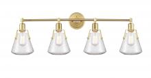  422-4W-SB-7SDY - Luna - 4 Light - 40 inch - Satin Brass - Bath Vanity Light