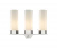  427-3W-SN-G427-14WH - Claverack - 3 Light - 22 inch - Satin Nickel - Bath Vanity Light