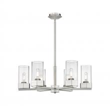  427-6CR-SN-G427-9CL - Claverack - 6 Light - 28 inch - Satin Nickel - Chandelier