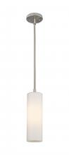  434-1S-SN-G434-12WH - Crown Point - 1 Light - 5 inch - Satin Nickel - Pendant