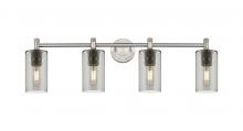  434-4W-SN-G434-7SM - Crown Point - 4 Light - 34 inch - Satin Nickel - Bath Vanity Light