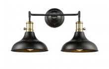  443SW-2W-BAB-M15BK - Metro - 2 Light - 23 inch - Black Antique Brass - Bath Vanity Light