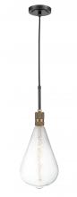  444-1P-BAB-BB-164-LED - Ellis - 1 Light - 7 inch - Black Antique Brass - Cord hung - Mini Pendant