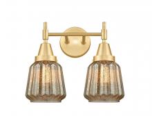  447-2W-SG-G146 - Chatham - 2 Light - 15 inch - Satin Gold - Bath Vanity Light