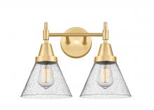  447-2W-SG-G44-LED - Cone - 2 Light - 17 inch - Satin Gold - Bath Vanity Light