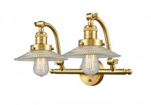  515-2W-SG-G2-LED - Halophane - 2 Light - 18 inch - Satin Gold - Bath Vanity Light