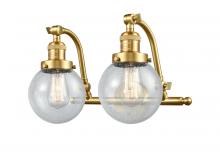  515-2W-SG-G204-6-LED - Beacon - 2 Light - 16 inch - Satin Gold - Bath Vanity Light