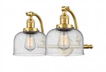  515-2W-SG-G74 - Bell - 2 Light - 18 inch - Satin Gold - Bath Vanity Light