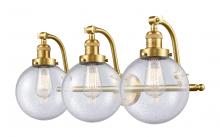  515-3W-SG-G204-8-LED - Beacon - 3 Light - 28 inch - Satin Gold - Bath Vanity Light