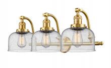  515-3W-SG-G74-LED - Bell - 3 Light - 28 inch - Satin Gold - Bath Vanity Light