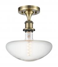  516-1C-AB-BB250LED - Bare Bulb - 1 Light - 5 inch - Antique Brass - Semi-Flush Mount