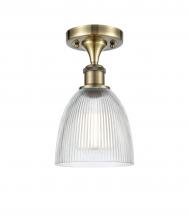  516-1C-AB-G382-LED - Castile - 1 Light - 6 inch - Antique Brass - Semi-Flush Mount