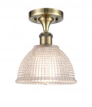  516-1C-AB-G422 - Arietta - 1 Light - 8 inch - Antique Brass - Semi-Flush Mount