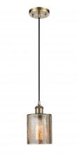  516-1P-AB-G116-LED - Cobbleskill - 1 Light - 5 inch - Antique Brass - Cord hung - Mini Pendant