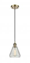  516-1P-AB-G275 - Conesus - 1 Light - 6 inch - Antique Brass - Cord hung - Mini Pendant