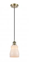  516-1P-AB-G391-LED - Ellery - 1 Light - 5 inch - Antique Brass - Cord hung - Mini Pendant