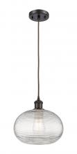  516-1P-OB-G555-10CL - Ithaca - 1 Light - 10 inch - Oil Rubbed Bronze - Cord hung - Mini Pendant