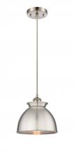  516-1P-SN-M14-SN - Adirondack - 1 Light - 8 inch - Brushed Satin Nickel - Cord hung - Mini Pendant