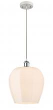  516-1P-WPC-G461-12-LED - Norfolk - 1 Light - 12 inch - White Polished Chrome - Cord hung - Mini Pendant