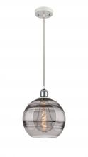  516-1P-WPC-G556-10SM - Rochester - 1 Light - 10 inch - White Polished Chrome - Cord hung - Mini Pendant