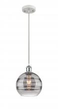  516-1P-WPC-G556-8SM - Rochester - 1 Light - 8 inch - White Polished Chrome - Cord hung - Mini Pendant