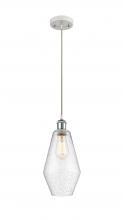  516-1P-WPC-G654-7-LED - Cindyrella - 1 Light - 7 inch - White Polished Chrome - Cord hung - Mini Pendant