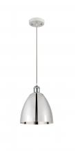  516-1P-WPC-MBD-9-PC-LED - Bristol - 1 Light - 9 inch - White Polished Chrome - Cord hung - Mini Pendant